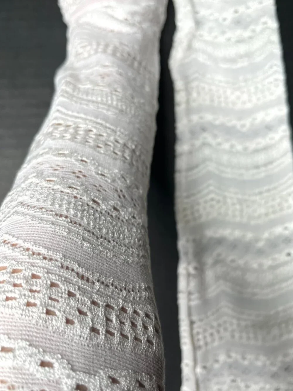 Open Lace Gloves White Cream Long Arm Warmers Over the Elbow Bridal Fishnet Gift